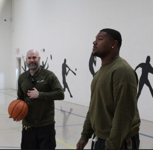 Michael with Coach Basketball